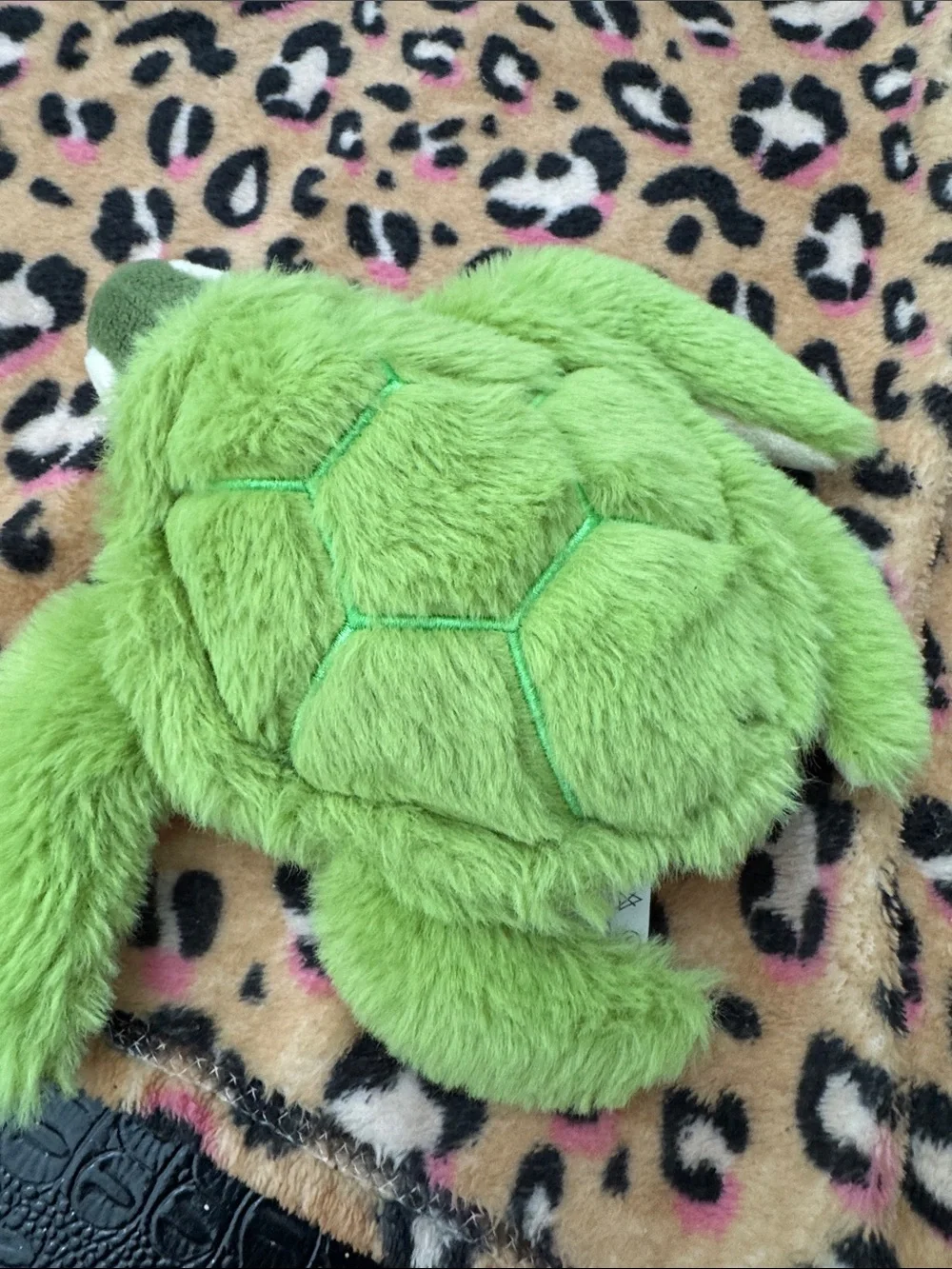 Simply Southern Bright Green Plush Turtle Pet Toy